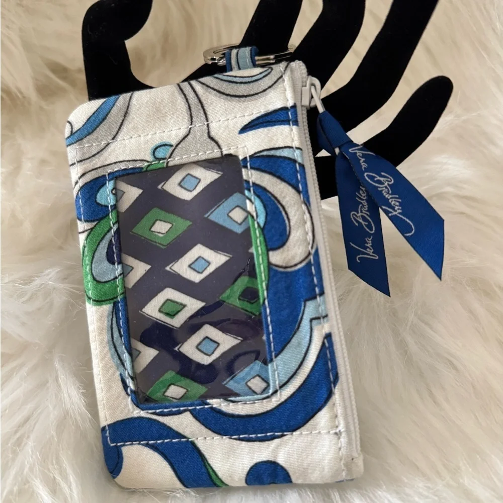 Vera Bradley Blue and Green Patterned Pouch